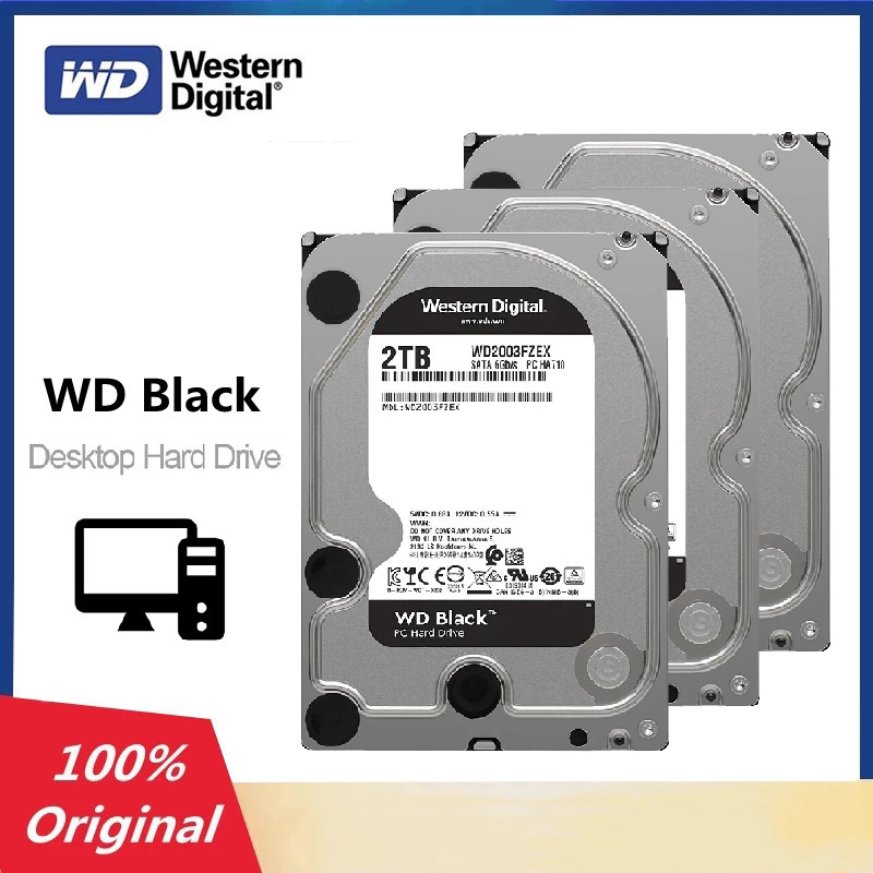 웨스턴 디지털 WD 블랙 1 테라바이트 2 테라바이트 4 테라바이트 6 테라바이트 8 테라바이트 3.5 인치 하드 디스크 드라이브 SATA3 고성능 데스크탑 하드 디스크 드라이브 게임 HDD